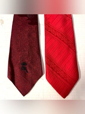 2 Vintage Patterson Fletcher Fort Wayne Red Ties (1 Is Countess Mara)